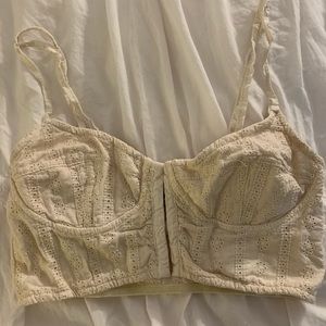 Brandy Melville eyelet corset front bralette